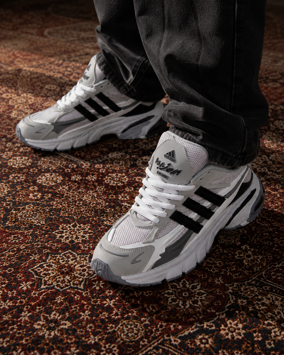کتونی آدیداس جلی فیش Adidas Jolly fish مردانه طوسی مشکی