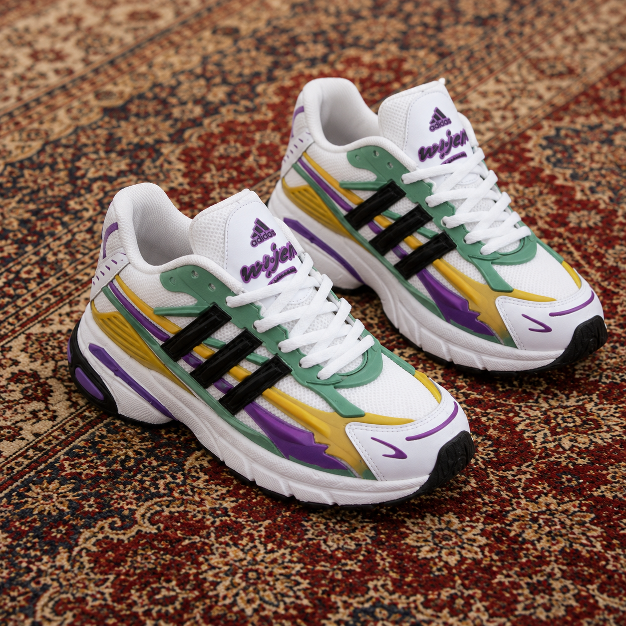 کتونی آدیداس جلی فیش Adidas Jolly fishمردانه سفید بنفش